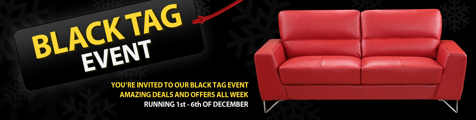  Sofa Sale Black Tag event 